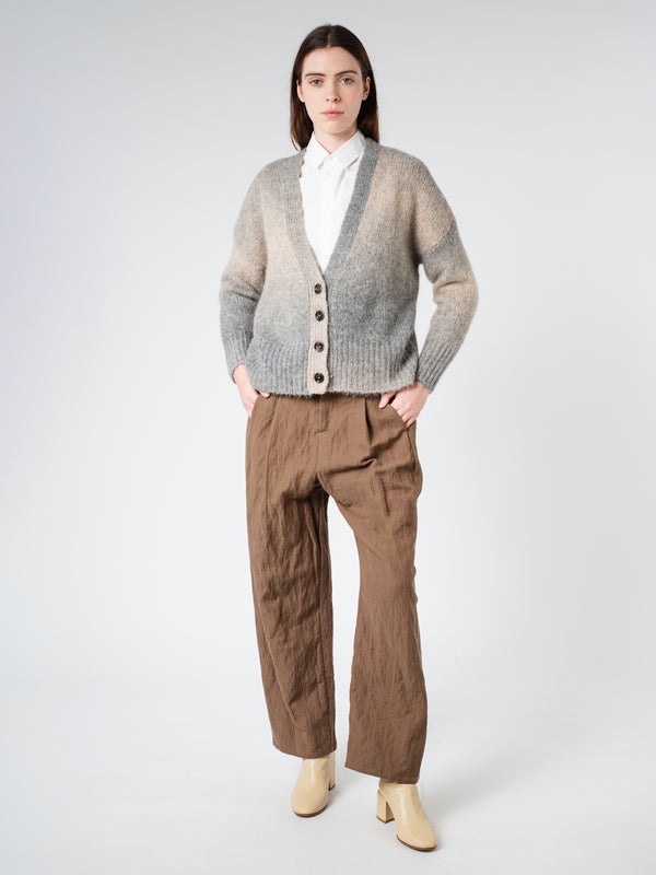 GRADIENT-EFFECT ALPACA CARDIGAN