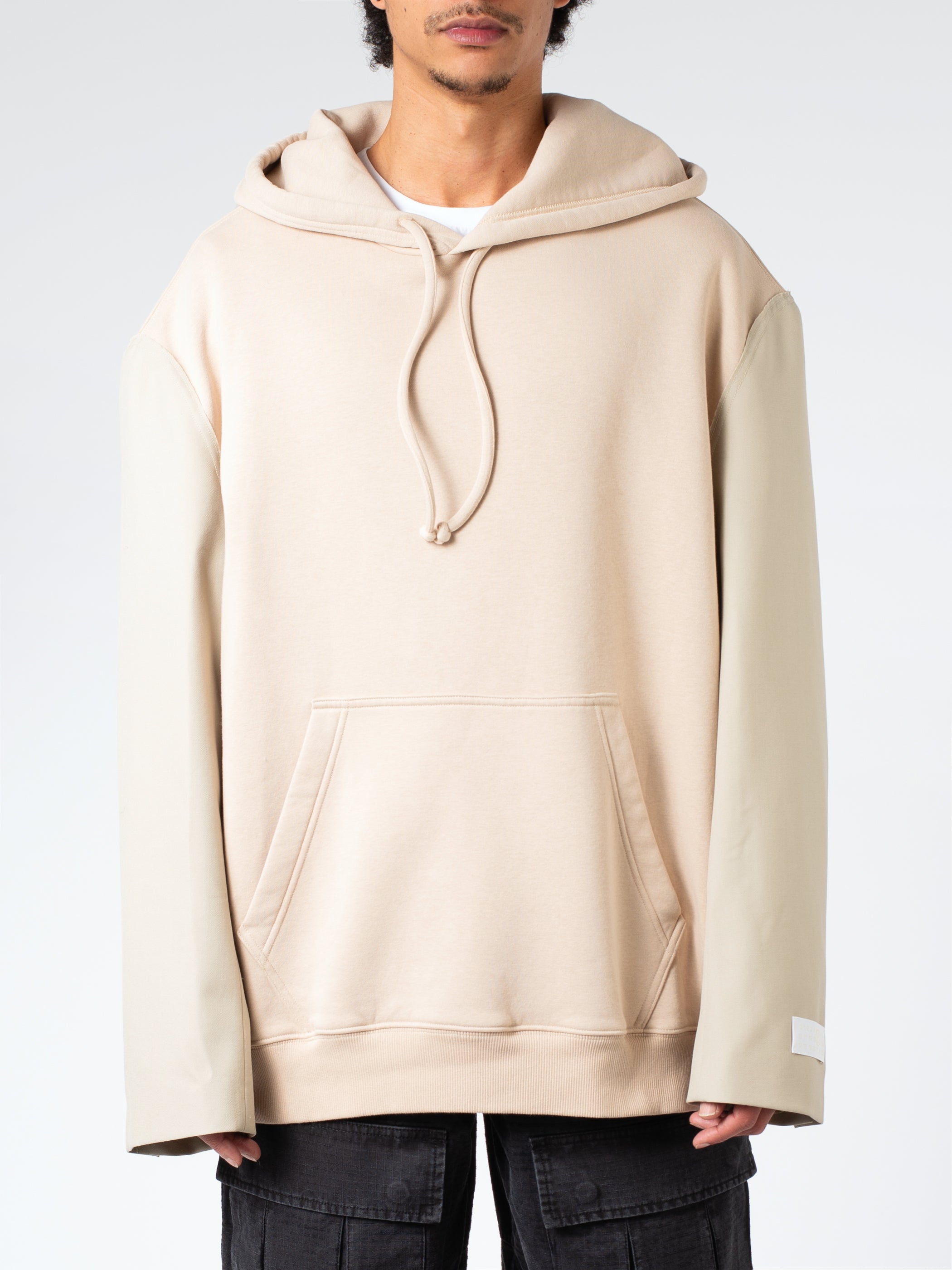 Sweatshirt with Contrasting Sleeves