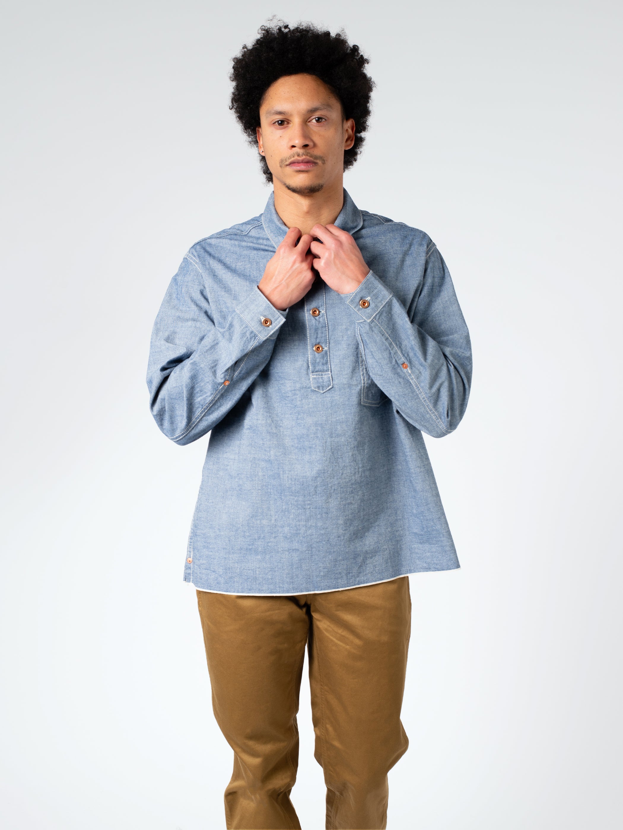 Chambray Pull-Over Shirt