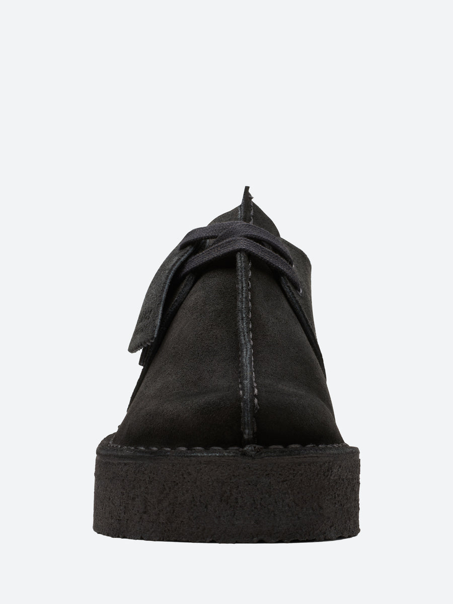 Clarks Originals Trek Wedge in Black Suede – gravitypope