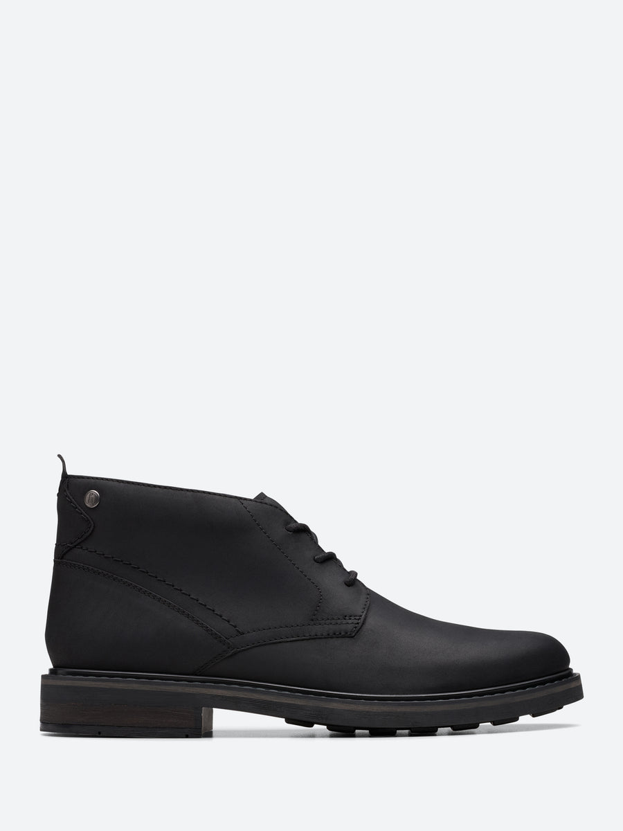 Clarks - Newford Mid in Black Leather – gravitypope