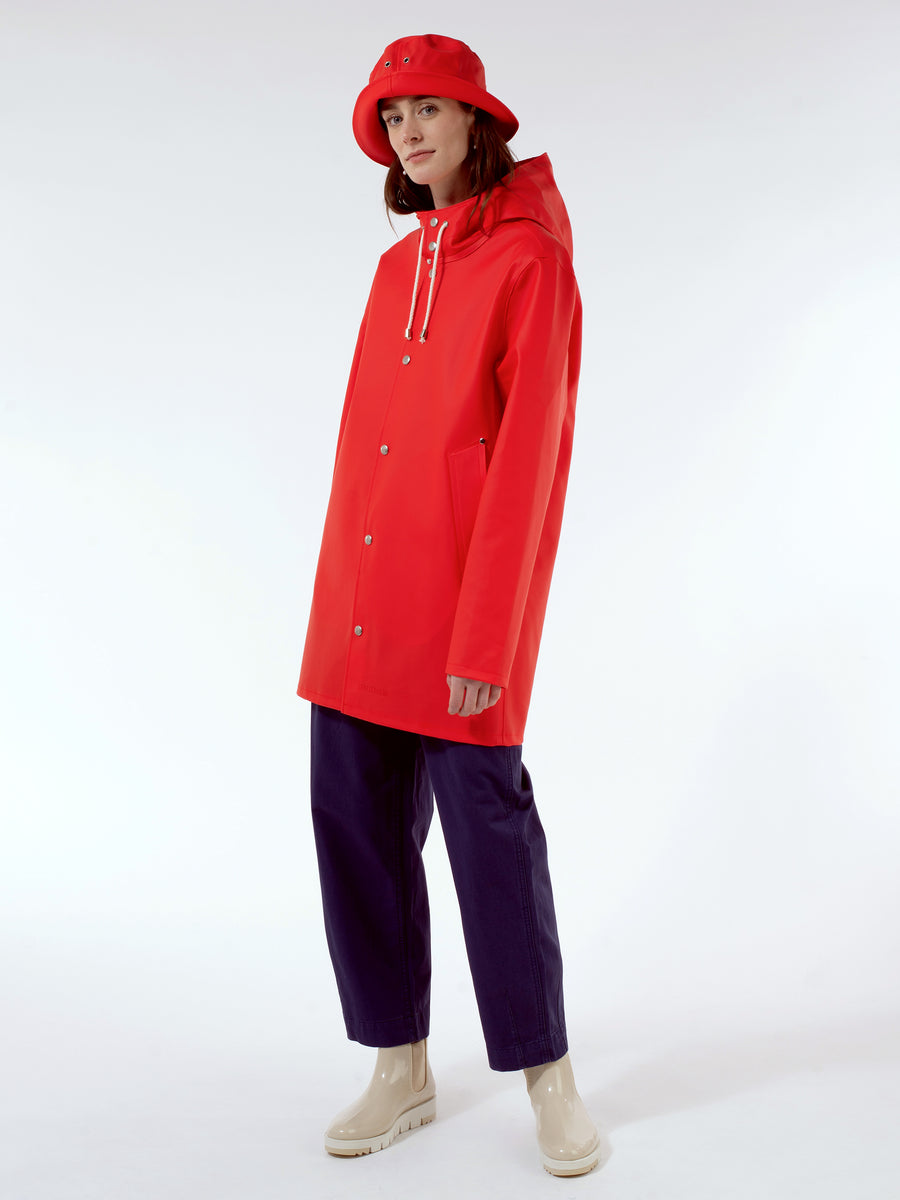 STUTTERHEIM フード付きレインコート - L / Red men's Men's Rainwear - Durable & Fashionable | STUTTERHEIM US
