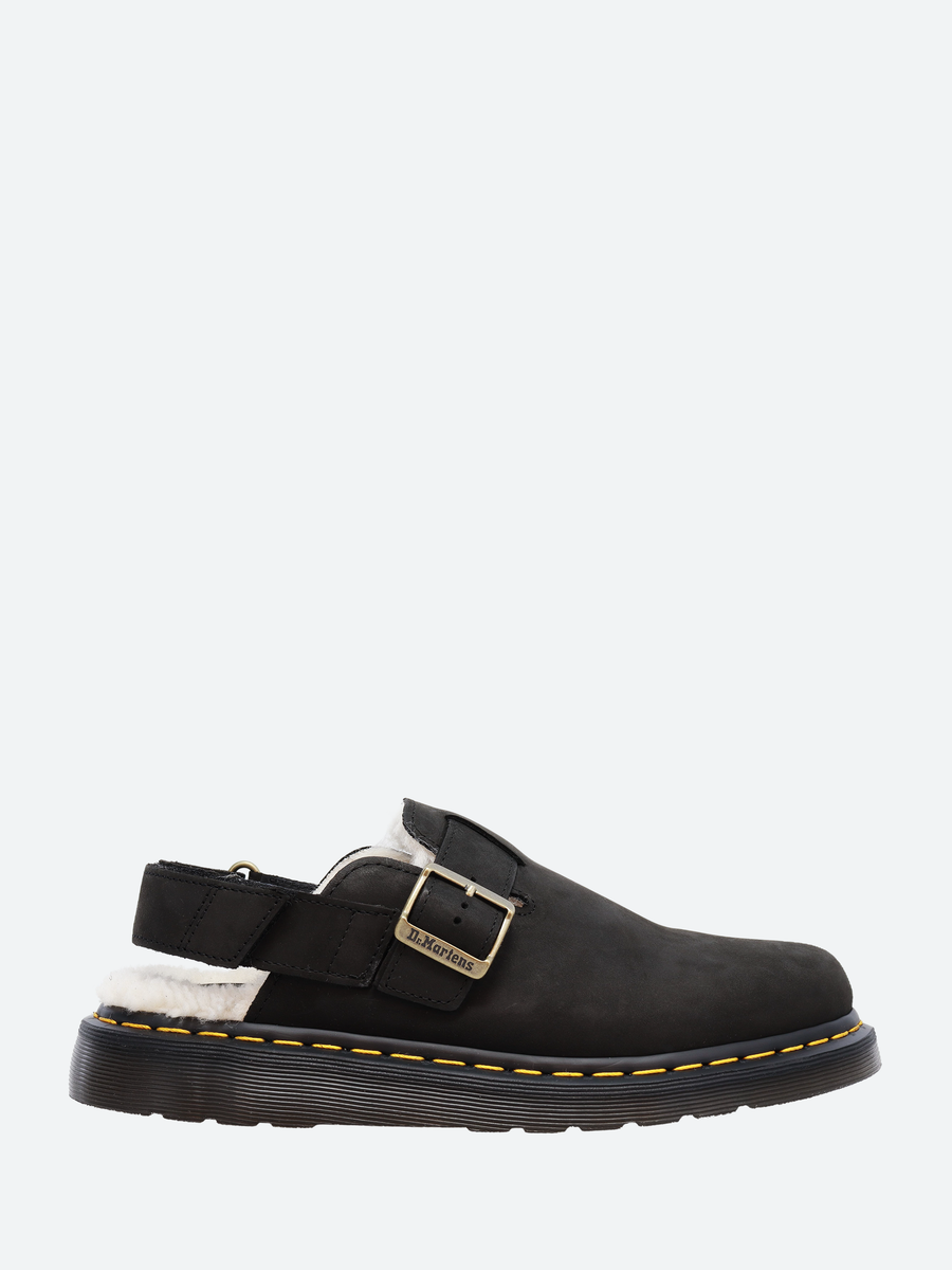 【DR MARTENS】JORGE II FAUX FUR LINED MULES ミュールデザイン Dr. Martens - Jorge II Faux Fur Lined Slingback Mules in