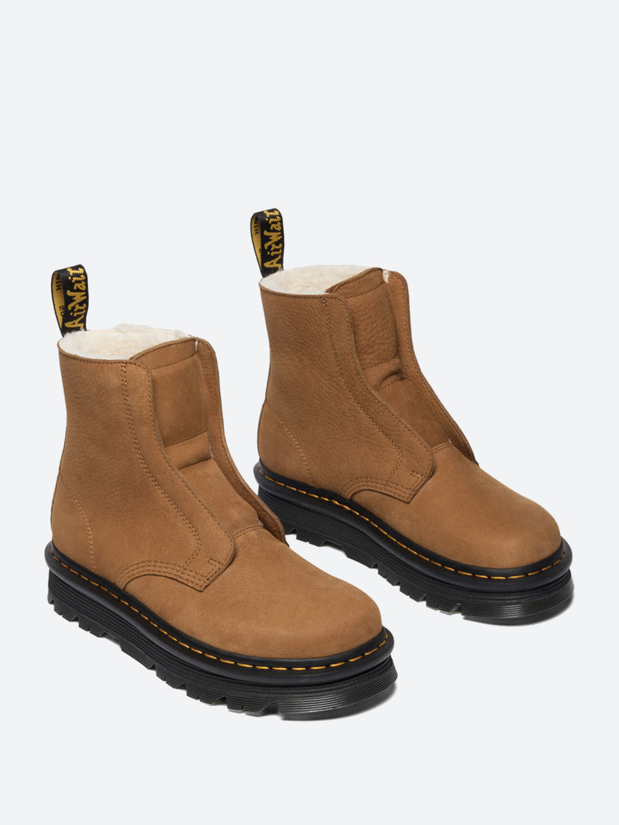Dr. Martens - Zebzag Laceless in Brown Nubuck – gravitypope