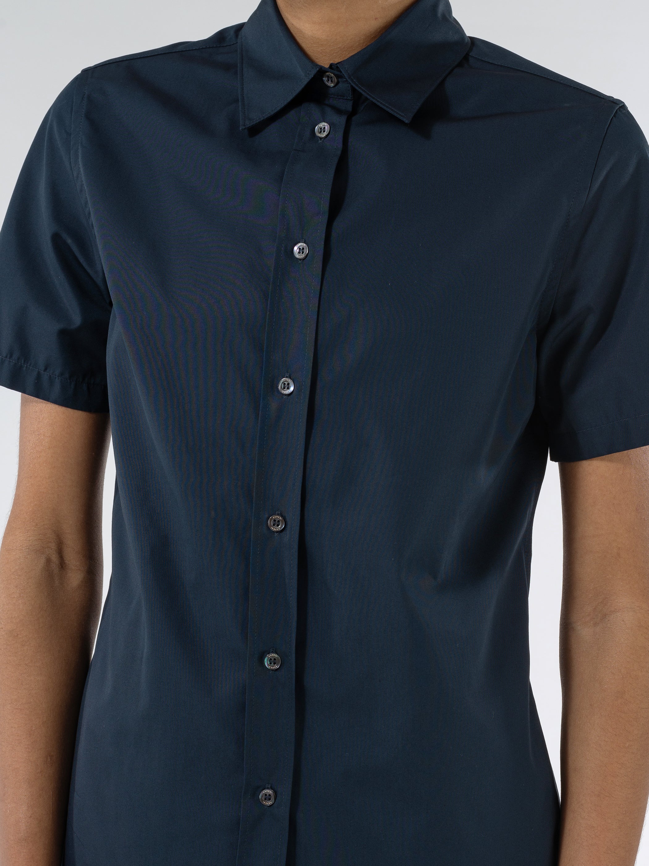 Cotton Poplin Short-Sleeved Shirt