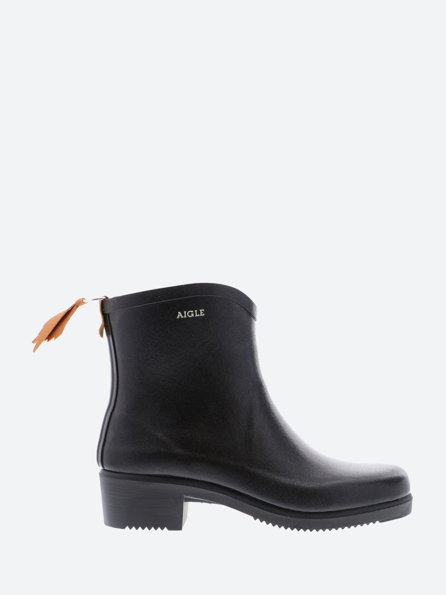 Aigle - Heeled Made in France rain boots Noir - Miss
