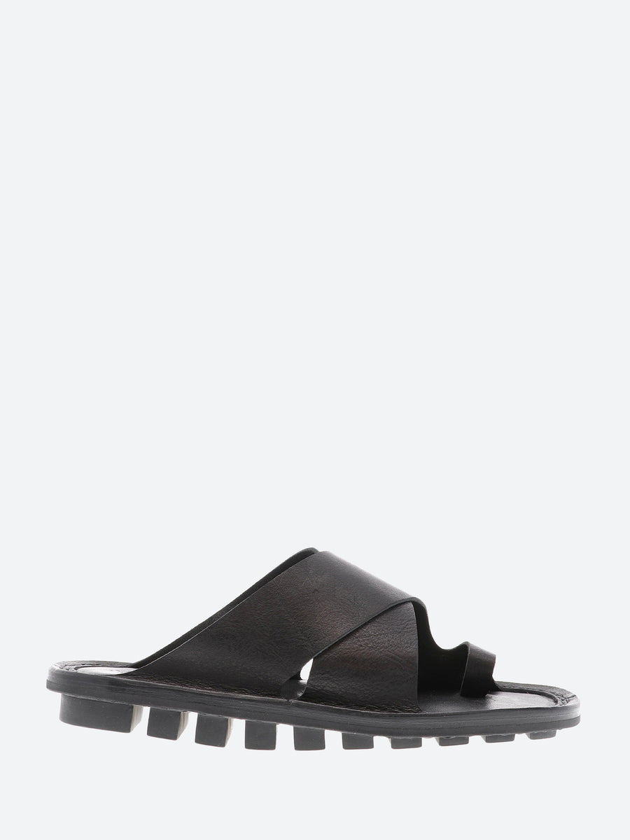 靴 Trippen Strap Leather Sandals Trippen ZigZag Leather Sandals | Black | TOAST
