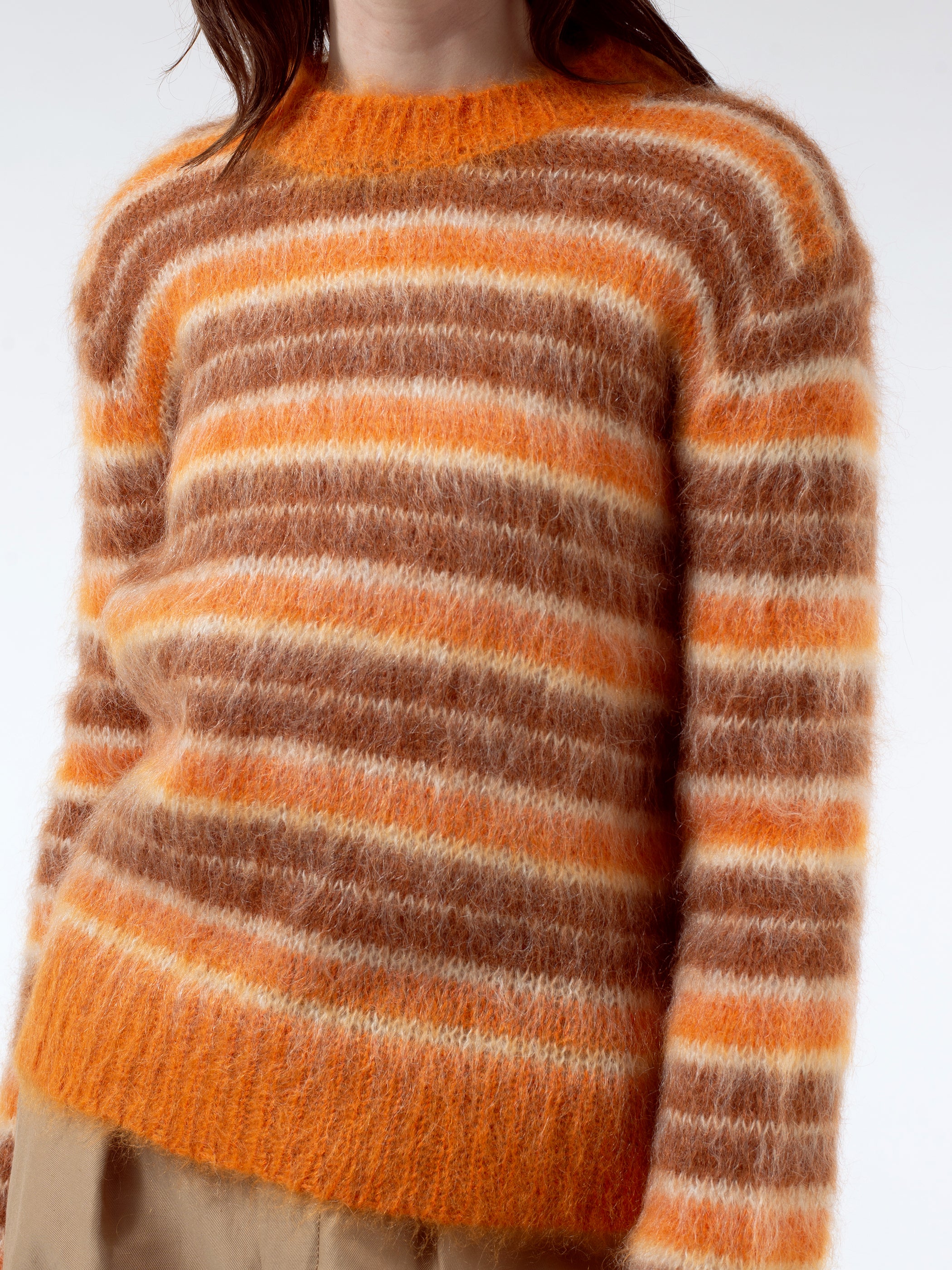 Striped Mohair And Wool Sweater