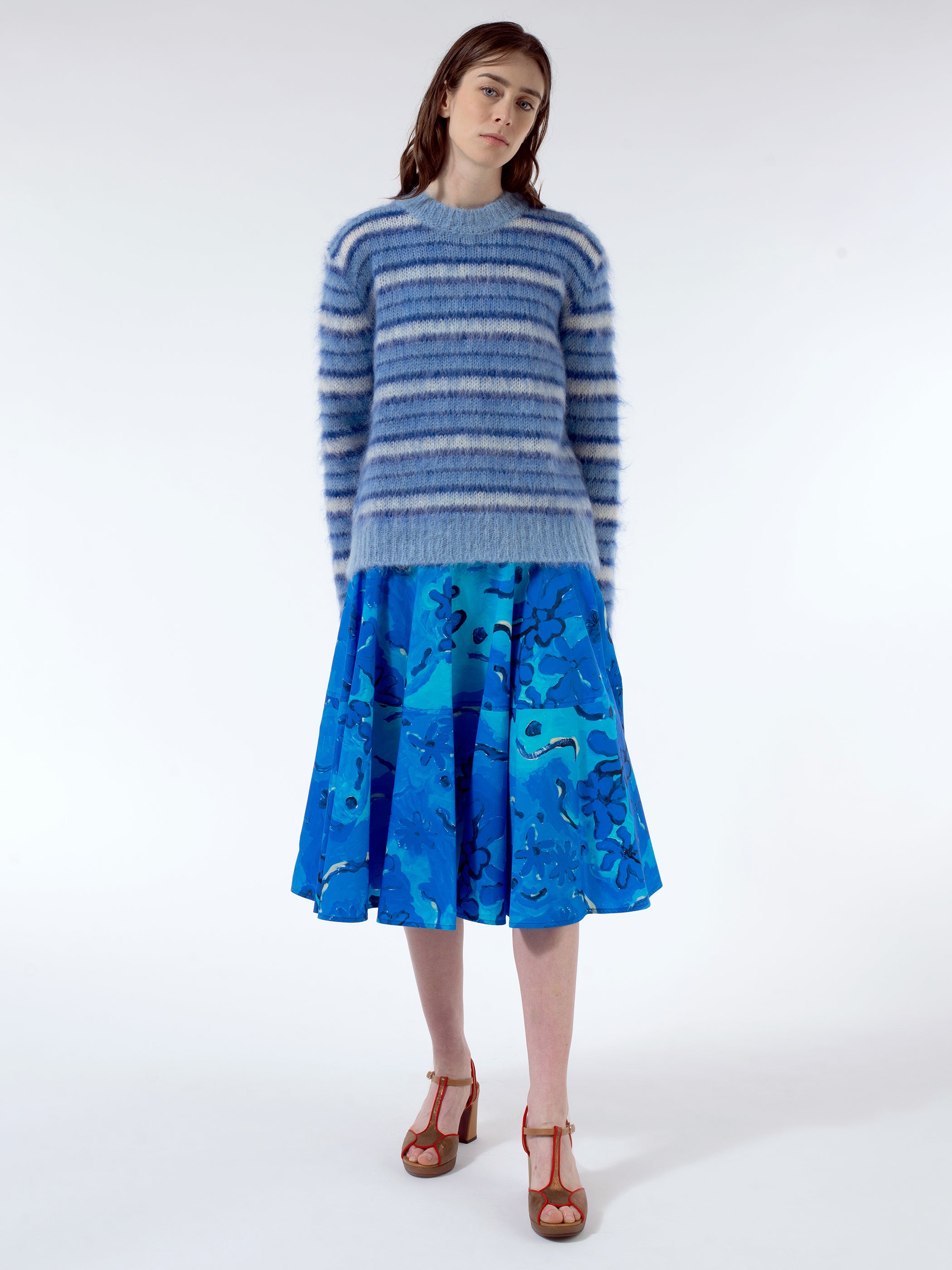 Striped Mohair And Wool Sweater
