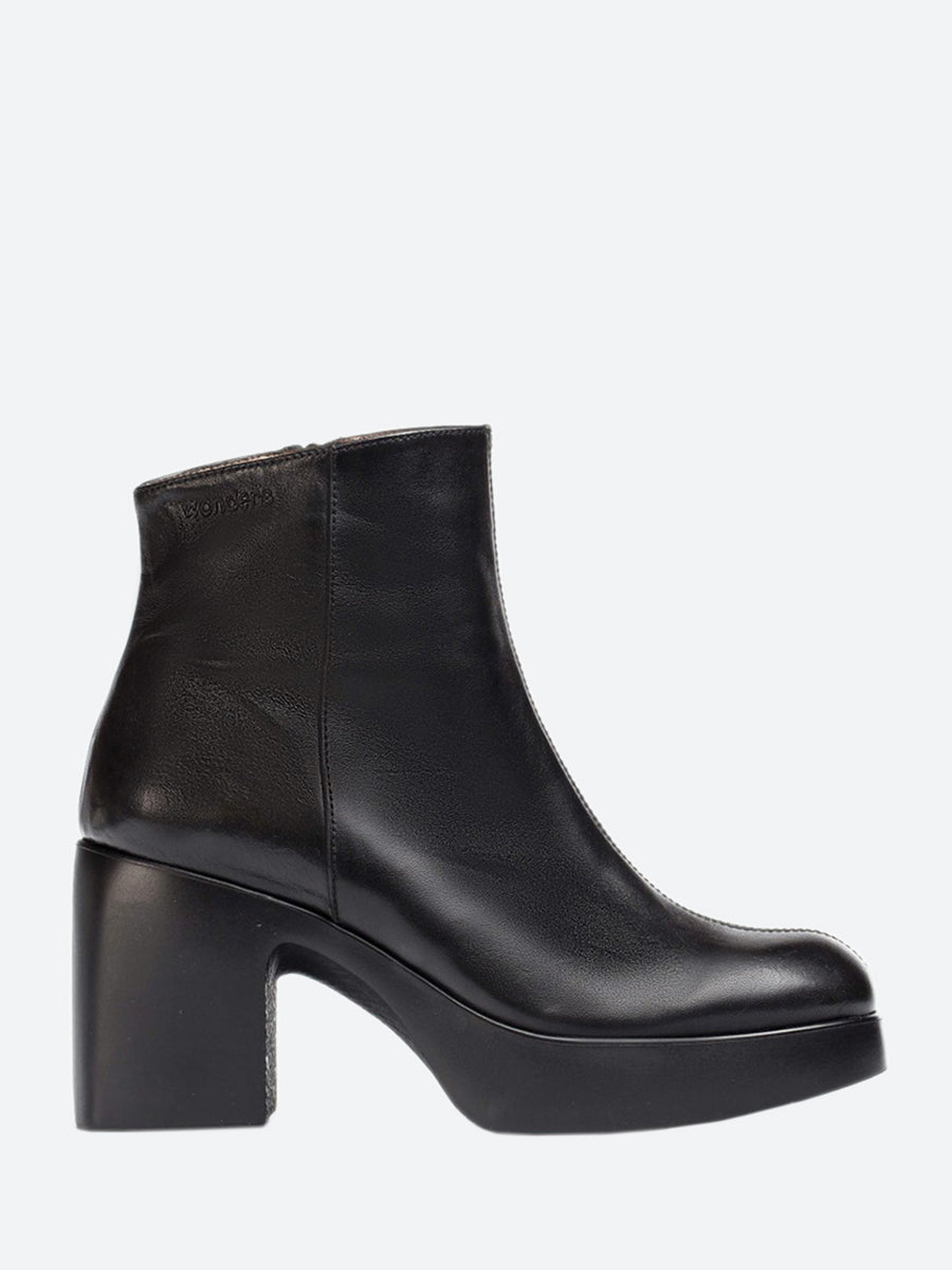 (サイズ36 )ブーティUN Bootie Mid Ⅱ Black（ほぼ新品） Knee High Next Black Shoe Boots Black Suede Block Heel Knee