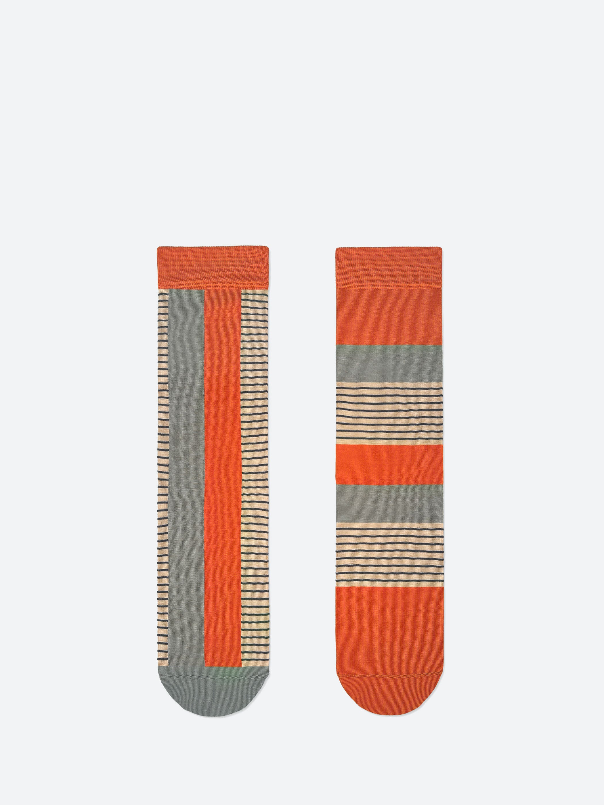 Orange Border Sock
