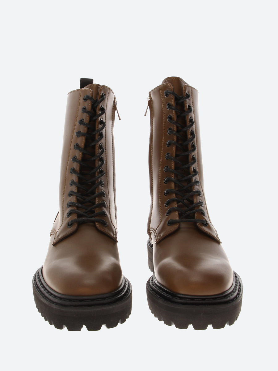 Officine Creative - Provence 027 Combat Boots in Walnut  display picture 1