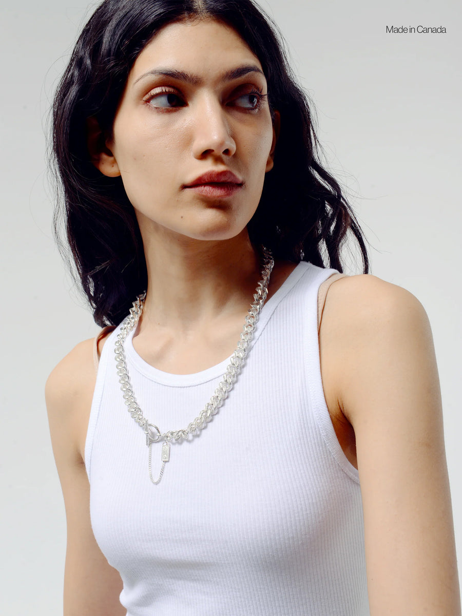 Pearls Before Swine - Spliced L Necklace in Silver – gravitypope