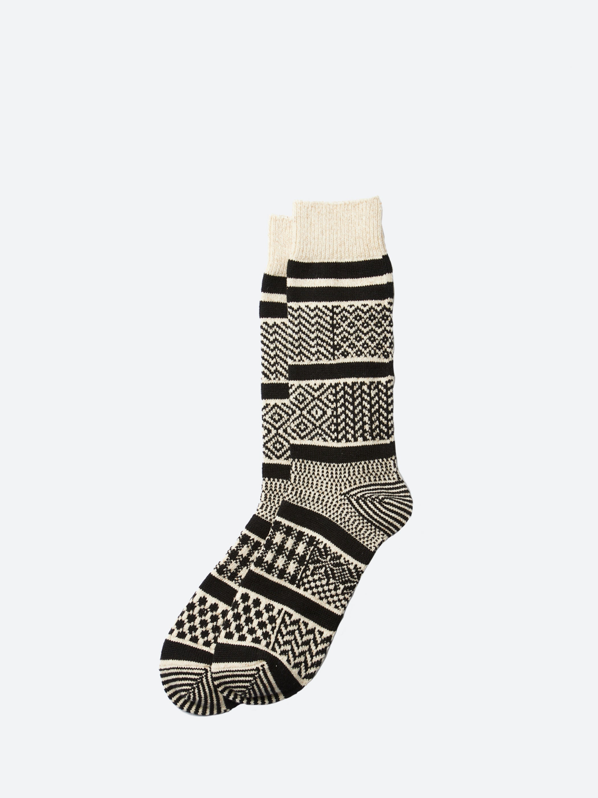 Multi Jacquard Crew Sock