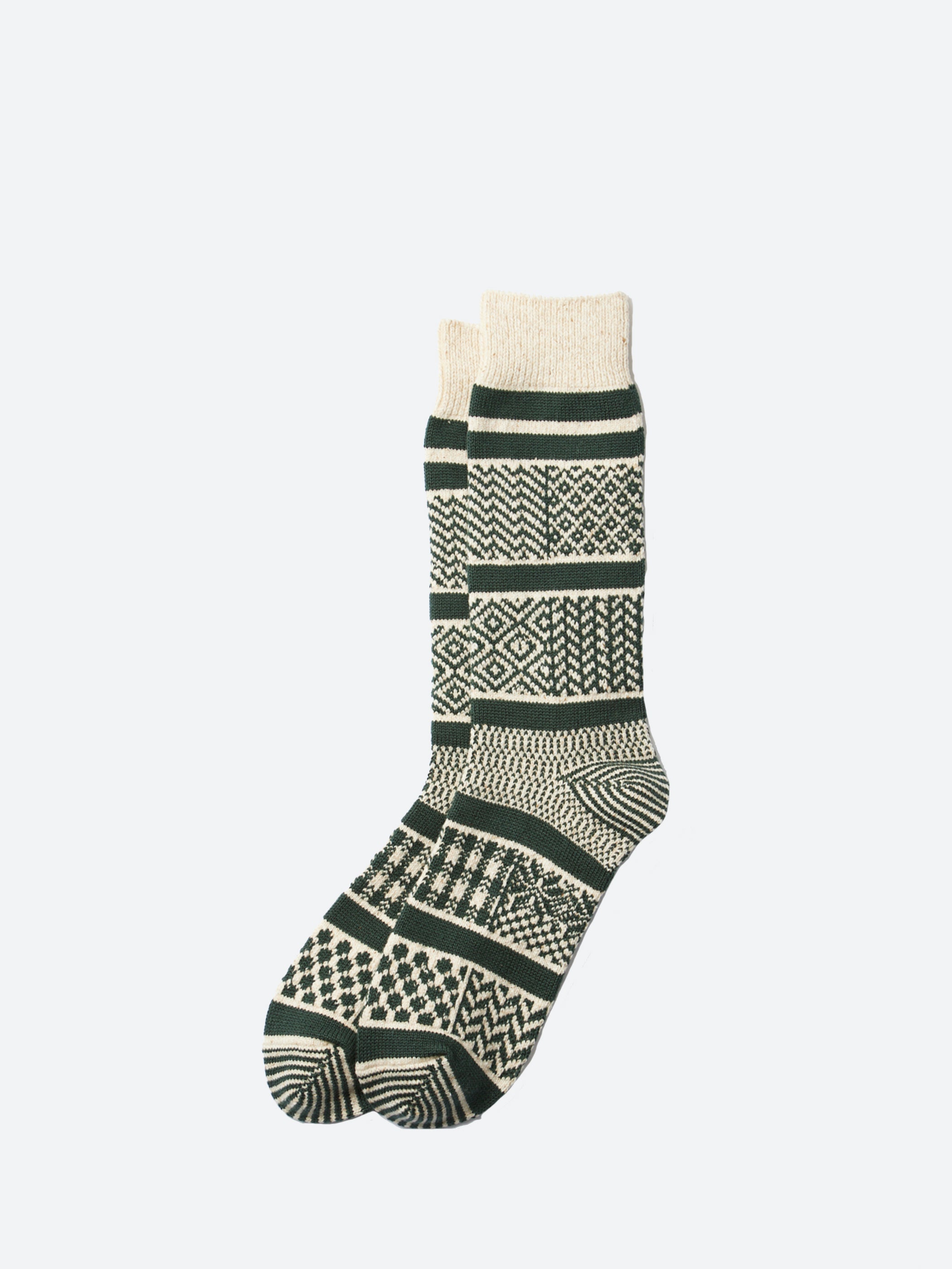 Multi Jacquard Crew Sock