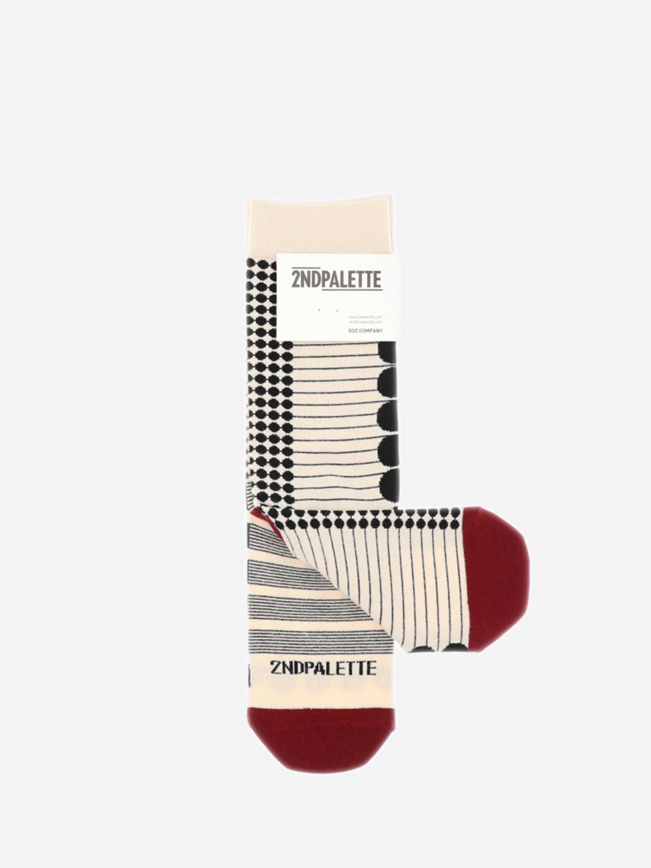 Wine Dot Sock