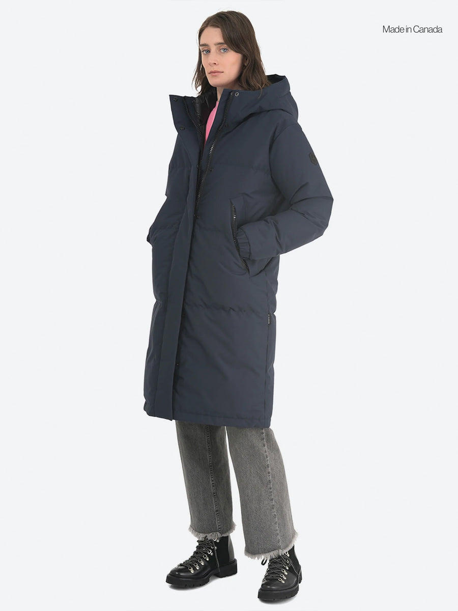 FOXEY “The INES PARKA”40 Quartz Co. - Ines Down Parka Jacket in True Navy – gravitypope