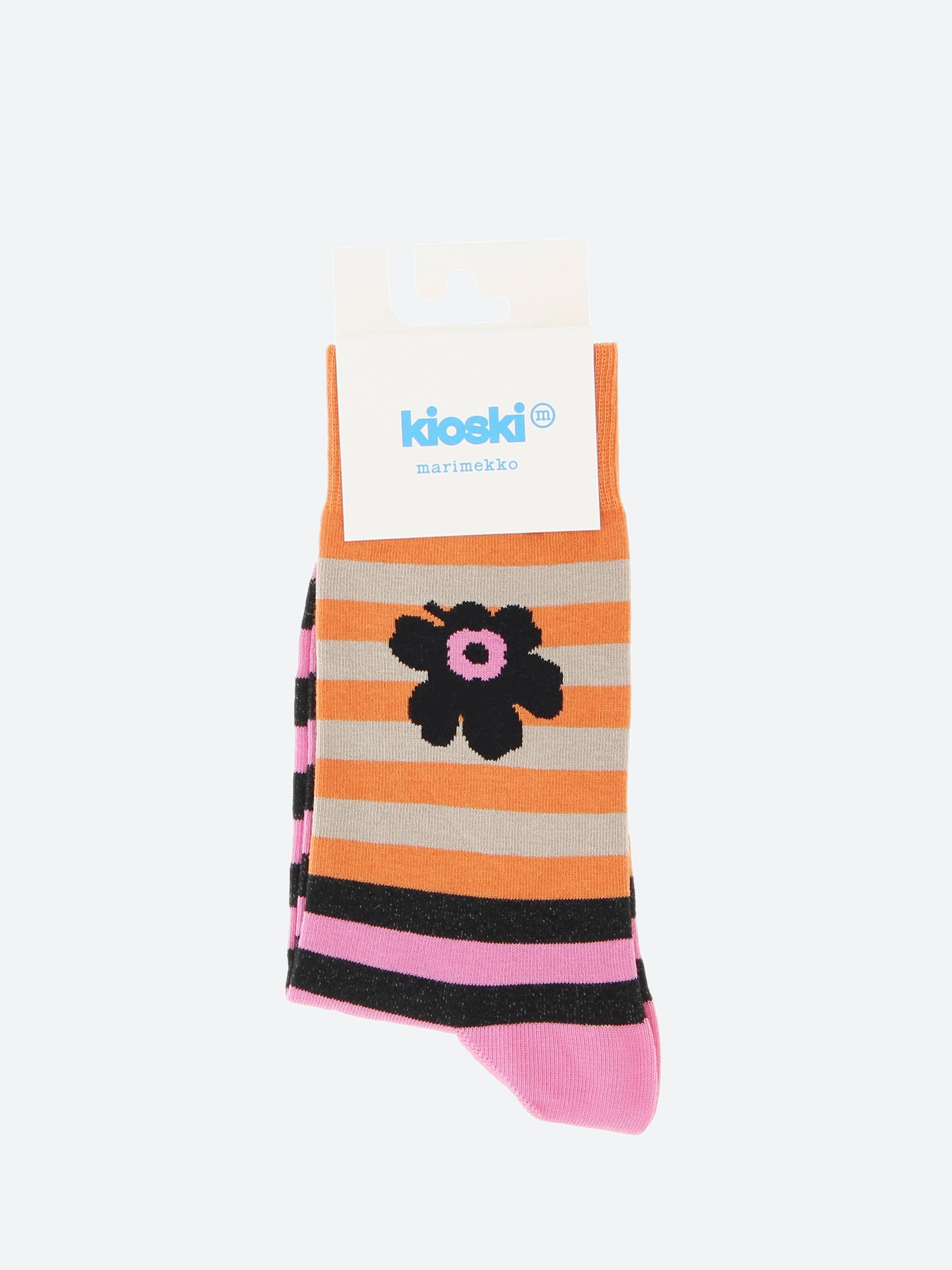Kasvaa Tasaraita Unikko Socks