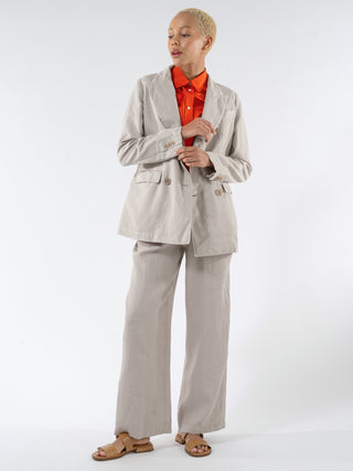 Aspesi Double-Breasted Gabardine Blazer