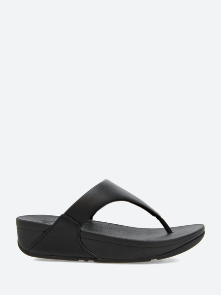 FitFlop Lulu Leather Toe-Post Sandals in Black – gravitypope