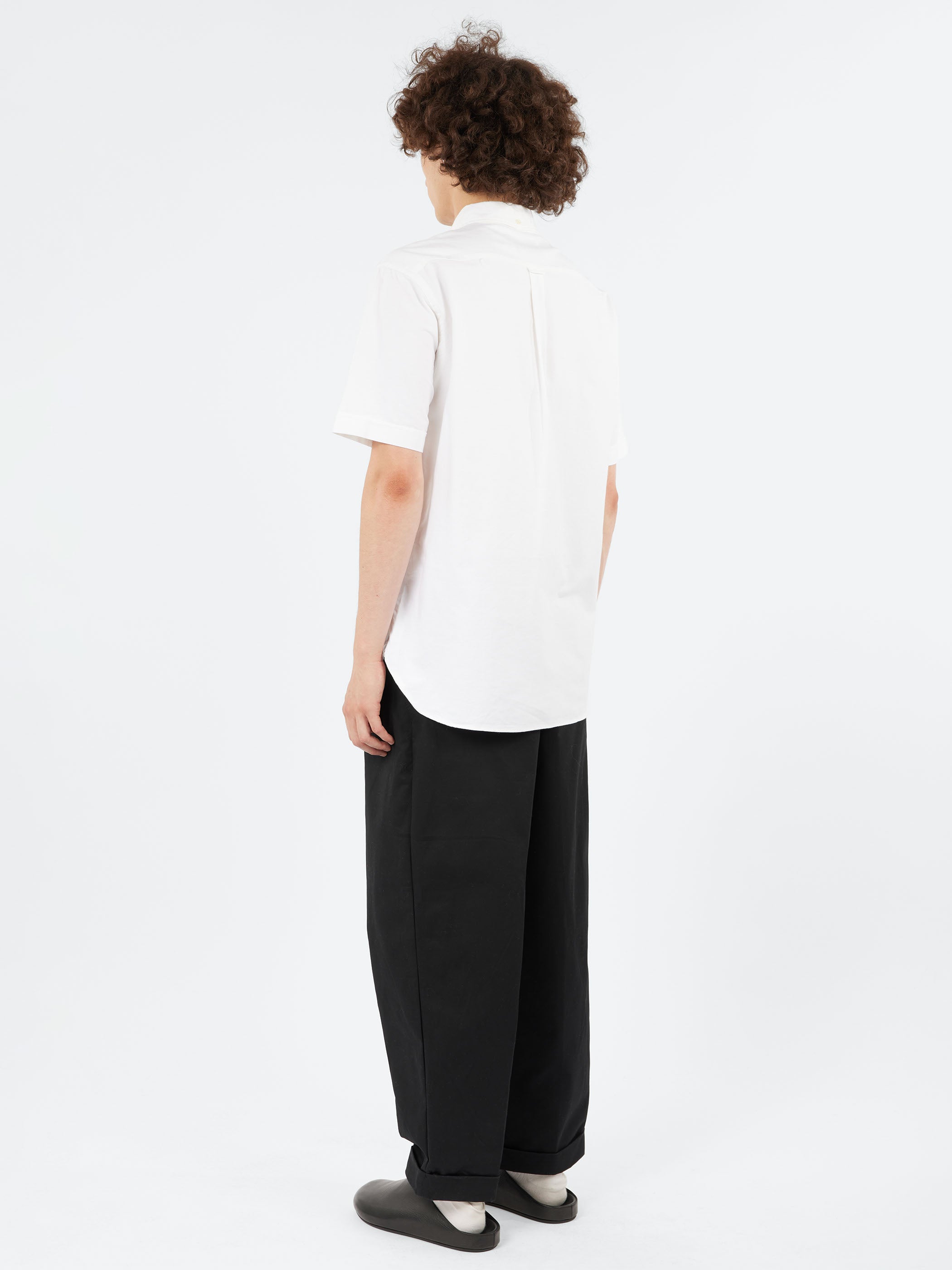 Oxford Pullover Short Sleeve Button-Down Shirt