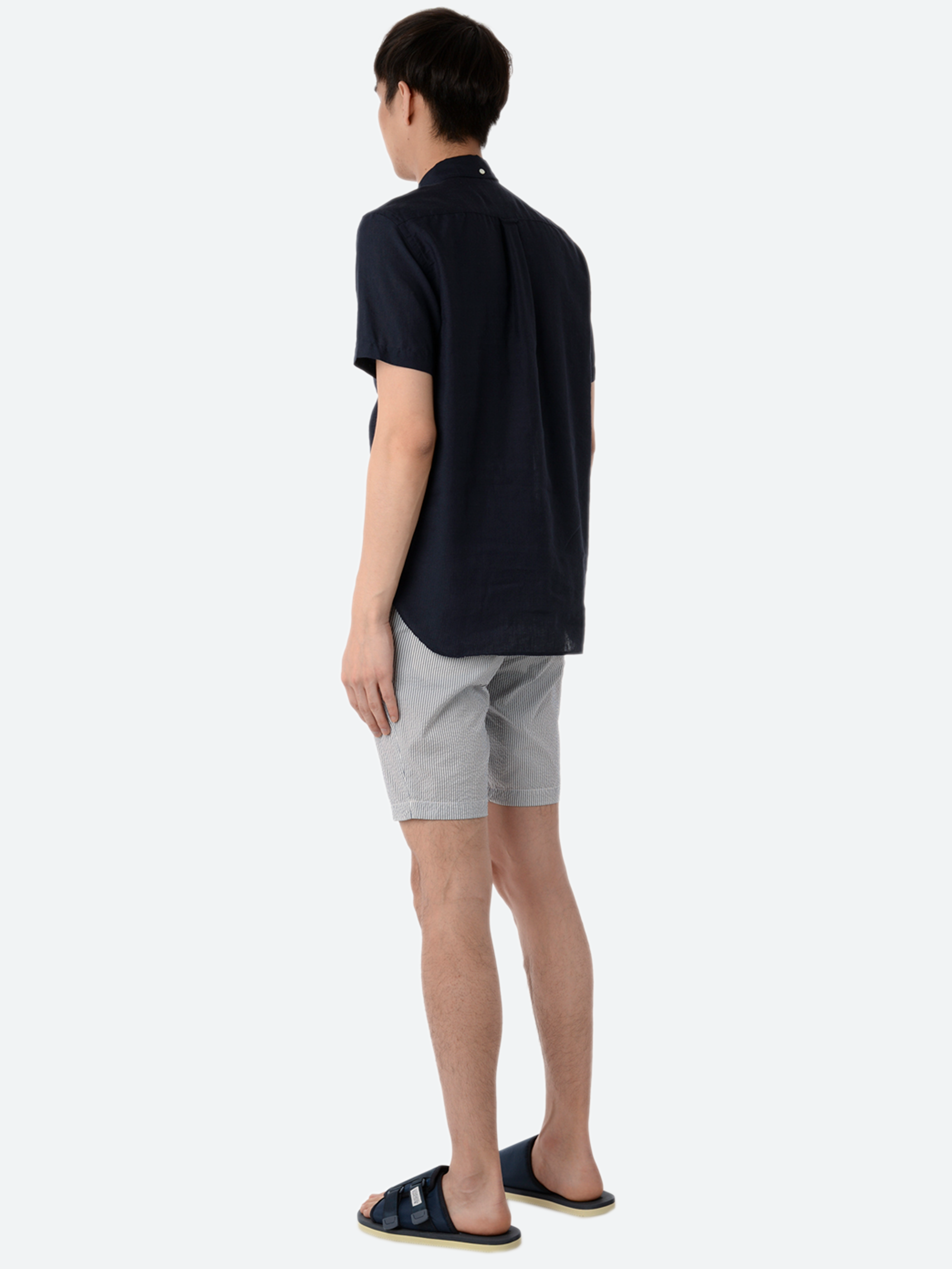 Linen Coolmax Button-Down Short Sleeve Shirt
