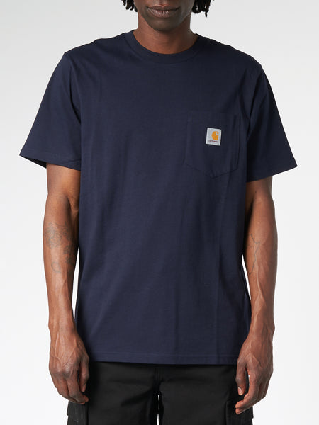 Carhartt WIP S/S Pocket T-Shirt in Dark Navy – gravitypope