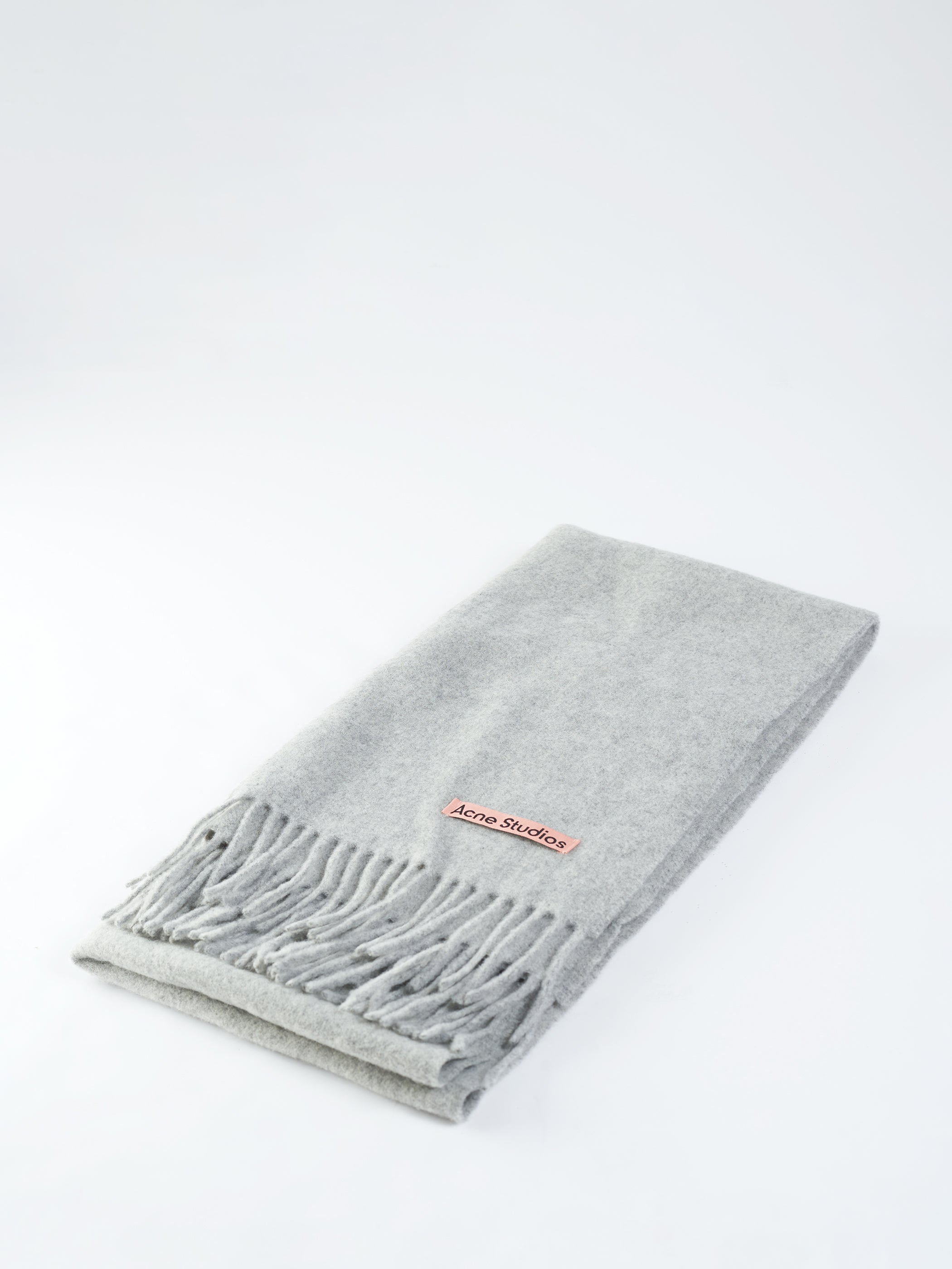 Narrow Wool Fringe Scarf