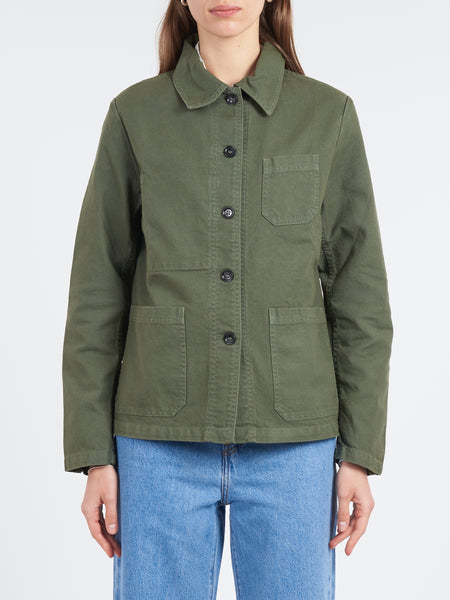 Vetra - Women's No. 4 Workwear Jacket in Dark Khaki