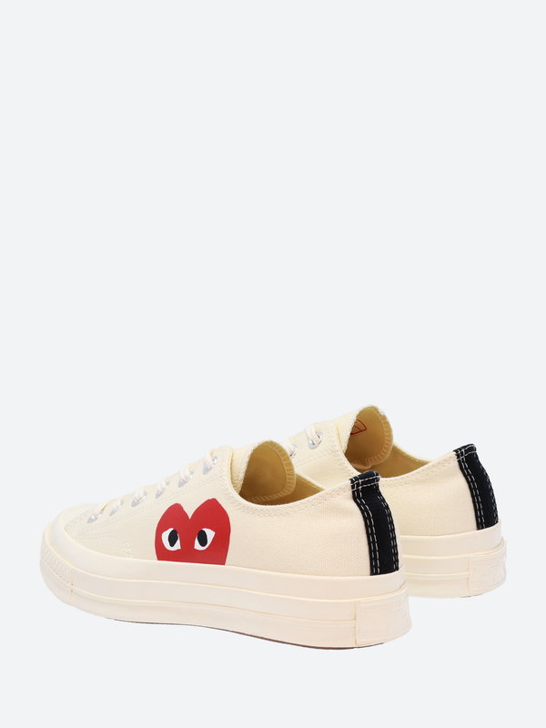 Converse white top with red heart