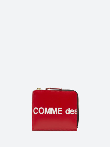 【COMME des GARCONS】WALLET HUGE LOGO◆SA3100HL Comme Des Garçons Wallet Portefeuille Huge Logo en cuir noir