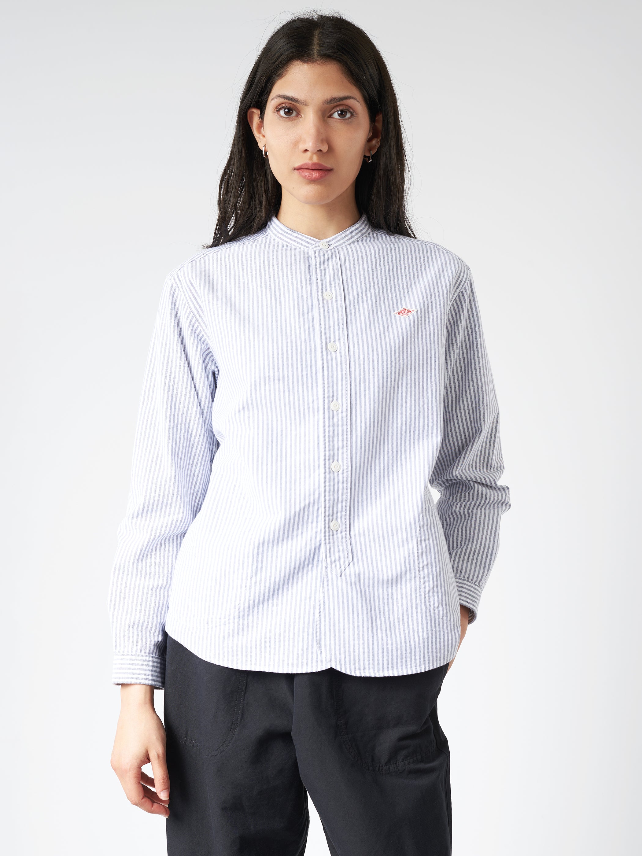 Women's Band Collar Shirt