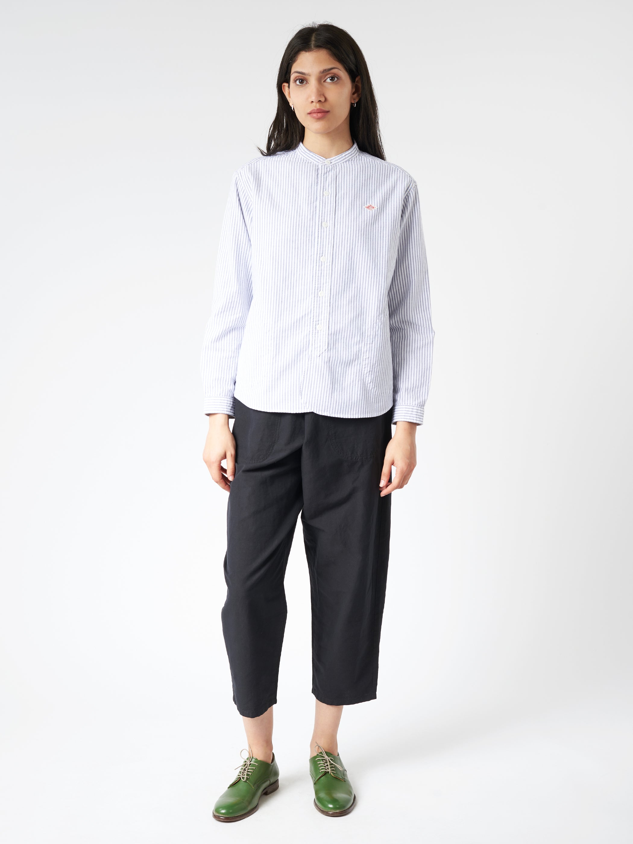 Women's Band Collar Shirt