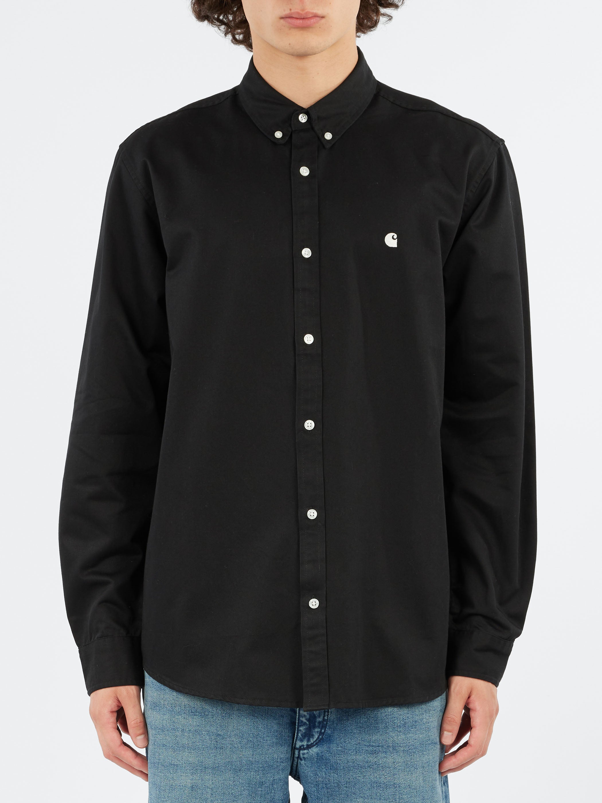 トップス carhartt wip long sleeve madison shirt M Carhartt WIP - L/S Madison Shirt in Black/Wax – gravitypope