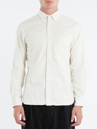 BEAMS PLUS Flannel Solid Button Down Shirt