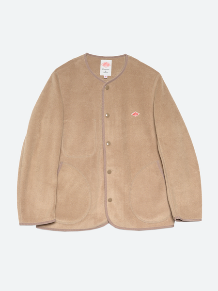 DANTON COLLARLESS JACKET ブラウン36 Danton - Women's Collarless Fleece Jacket in Beige – gravitypope