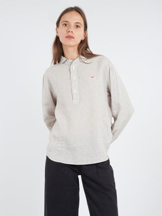 Danton Women's Round Collar Pullover L/S Shirt