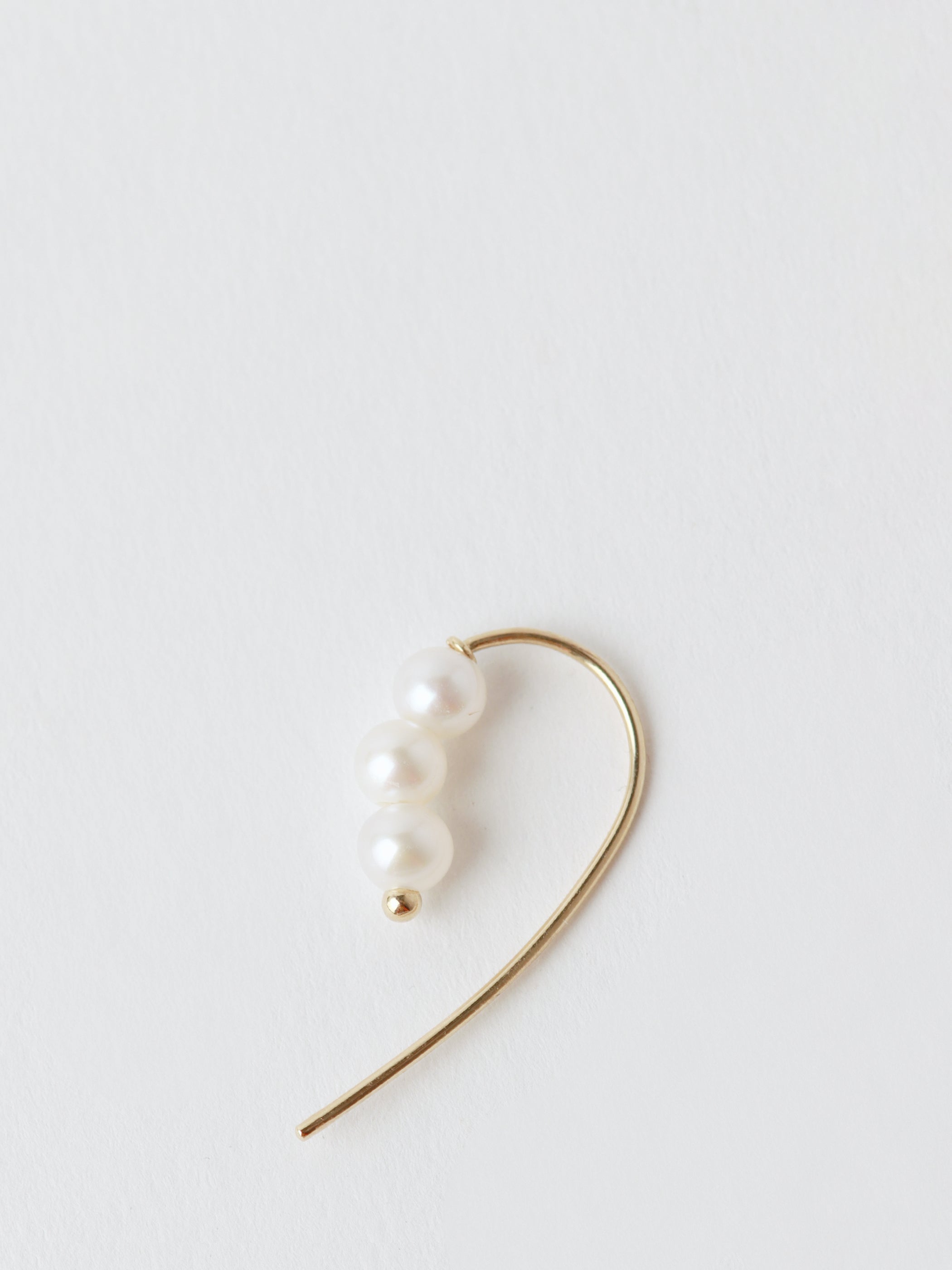 Triple Baby Pearl Hook Earrings
