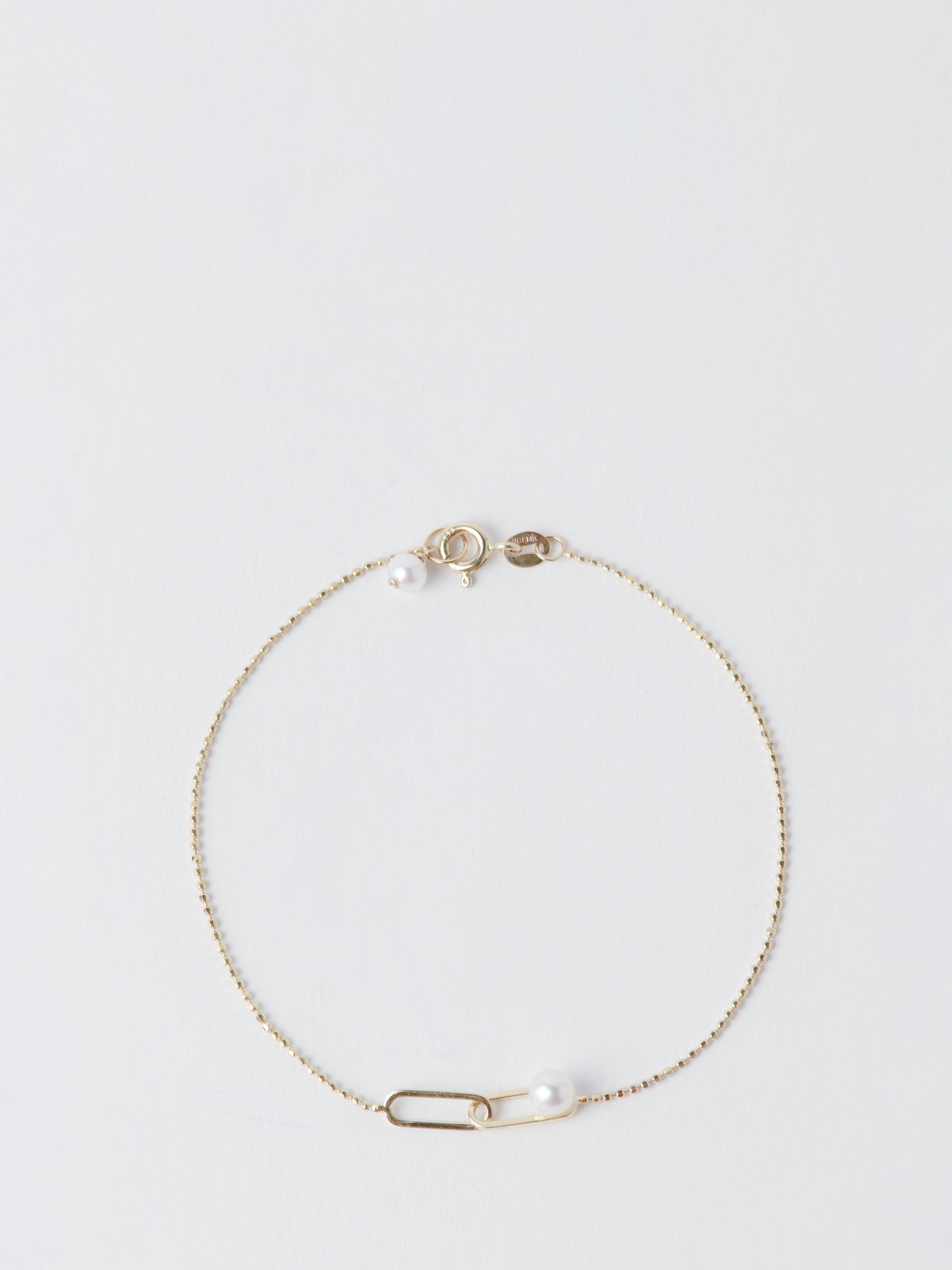 Double Link Pearl Bracelet