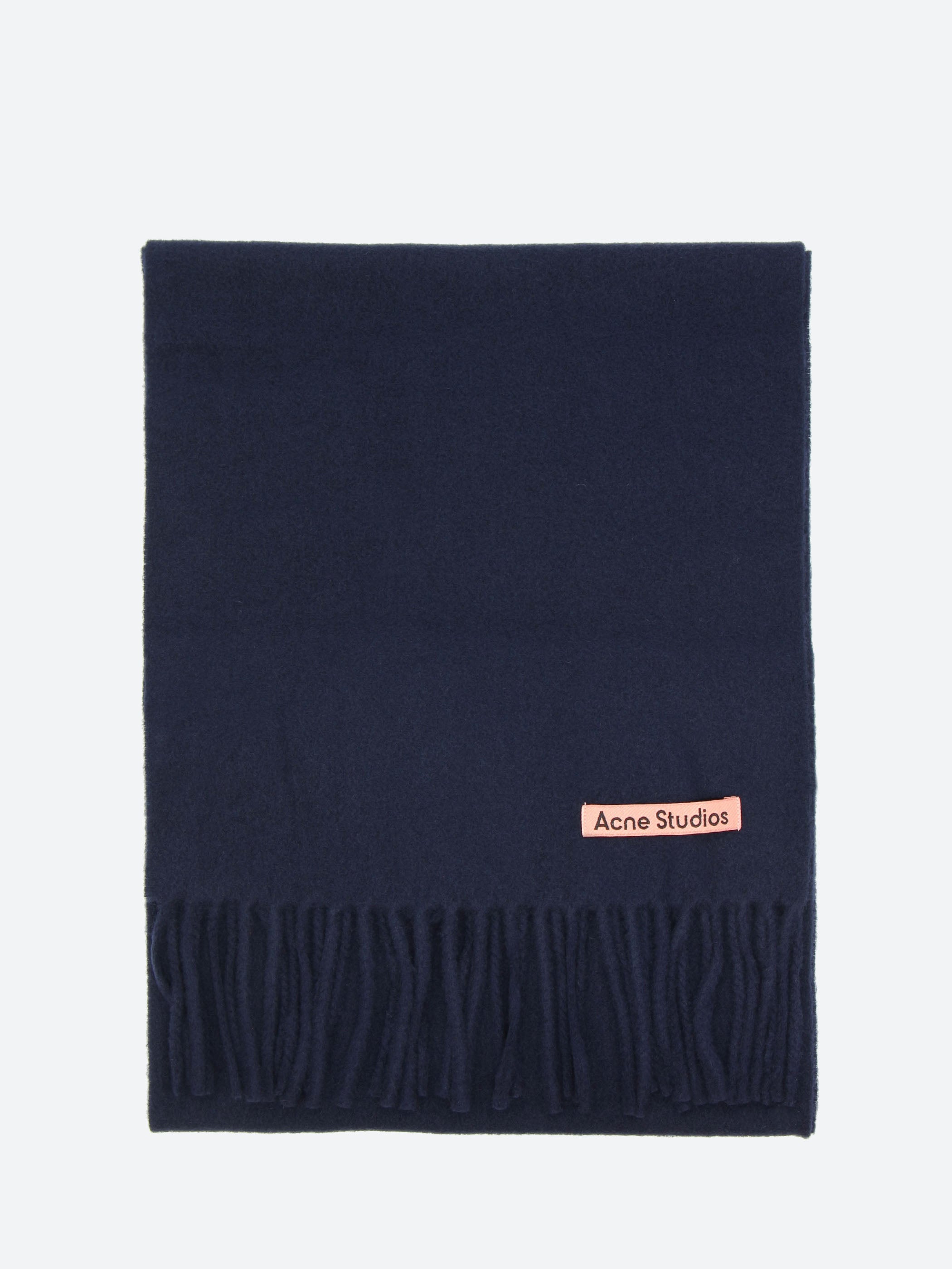 Fringe Wool Scarf - Skinny