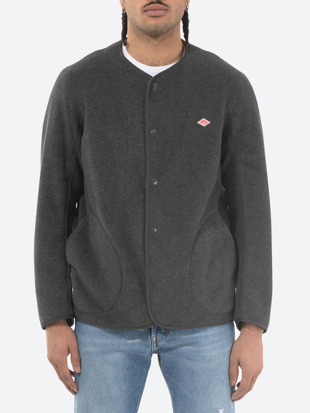 ジャケット・アウター DANTON WOMEN'S FLEECE COLLARLESS COAT Danton Women Fleece Collarless Long Jacket - Grey | Garmentory