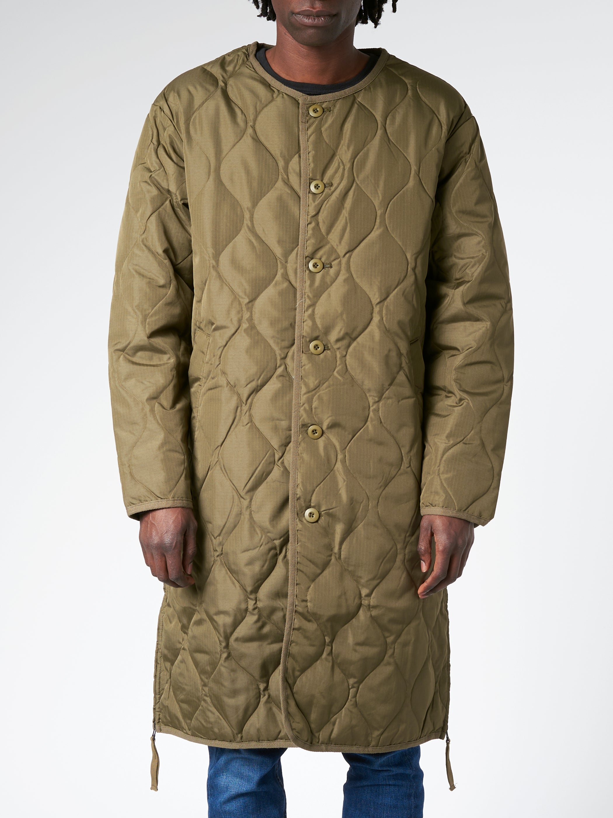 Military Crew Long Coat