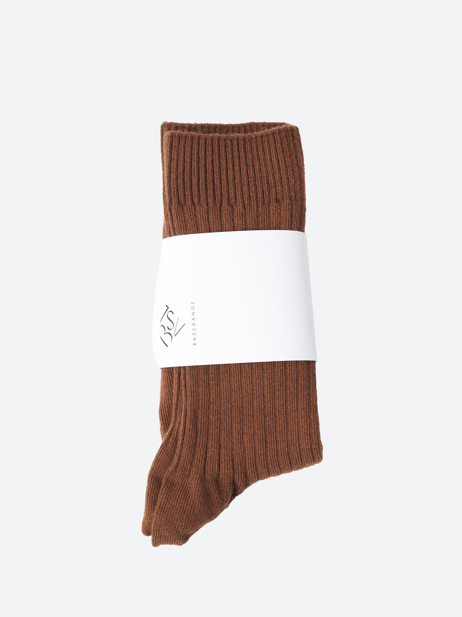 Baserange - Rib Ankle Socks in Occular (Warm Brown) – gravitypope