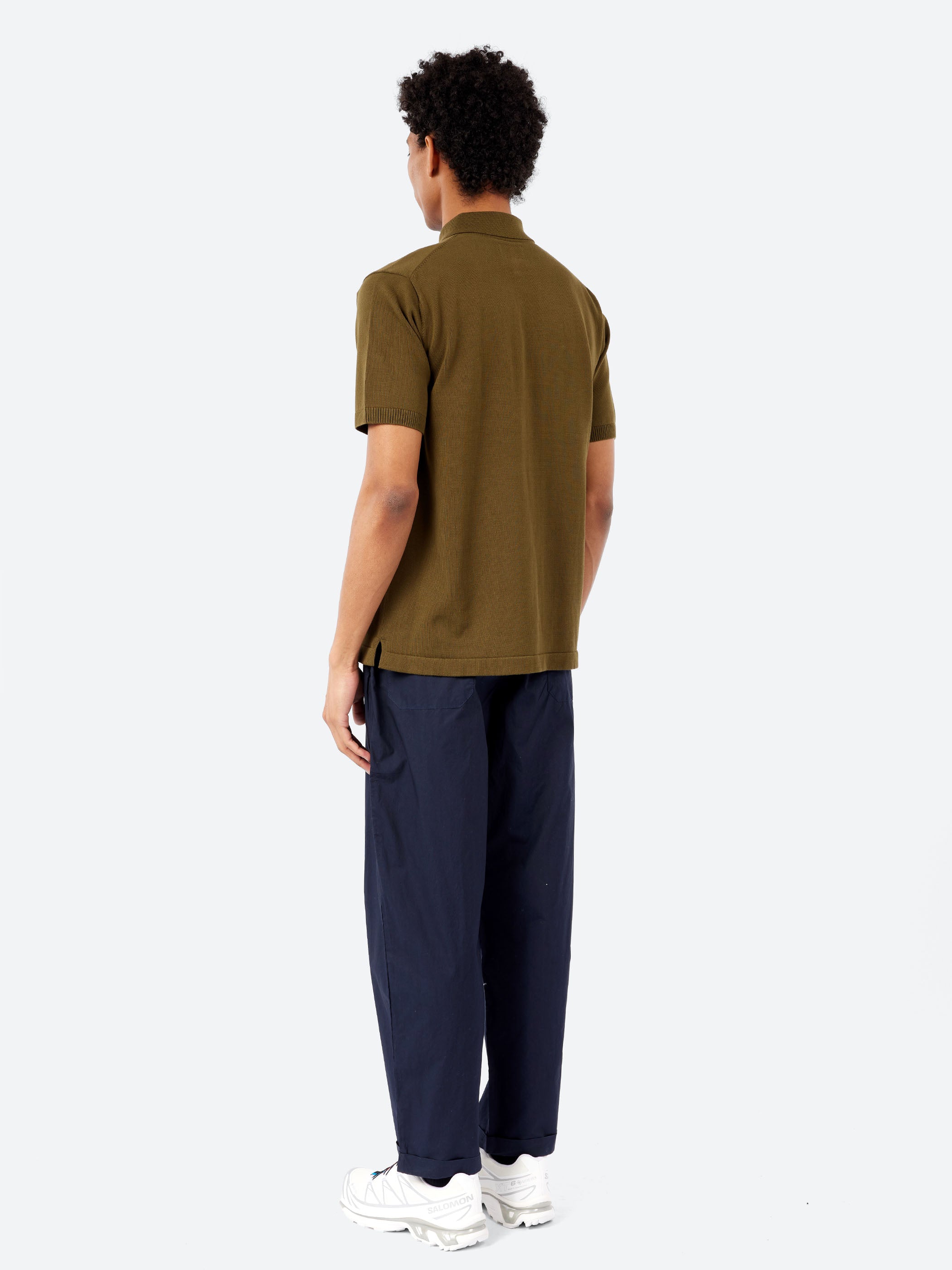 BEAMS PLUS - Knit Polo Shirt in Green – gravitypope