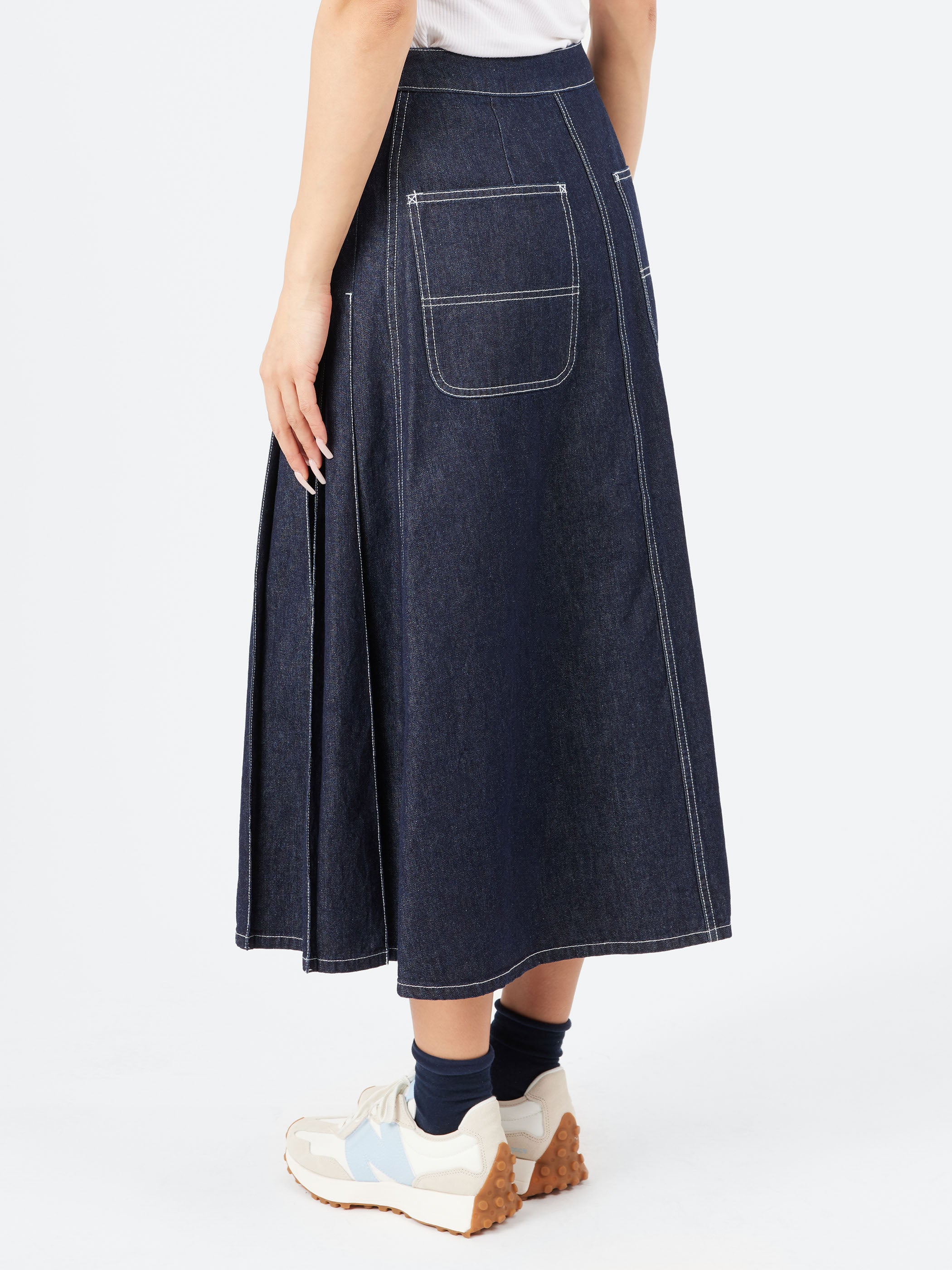 Pleated Wrap Skirt