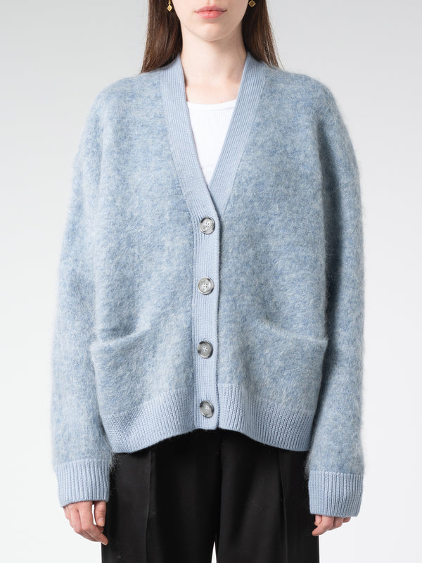 Acne Studios - Rives Mohair RWS Cardigan in Denim Blue – gravitypope