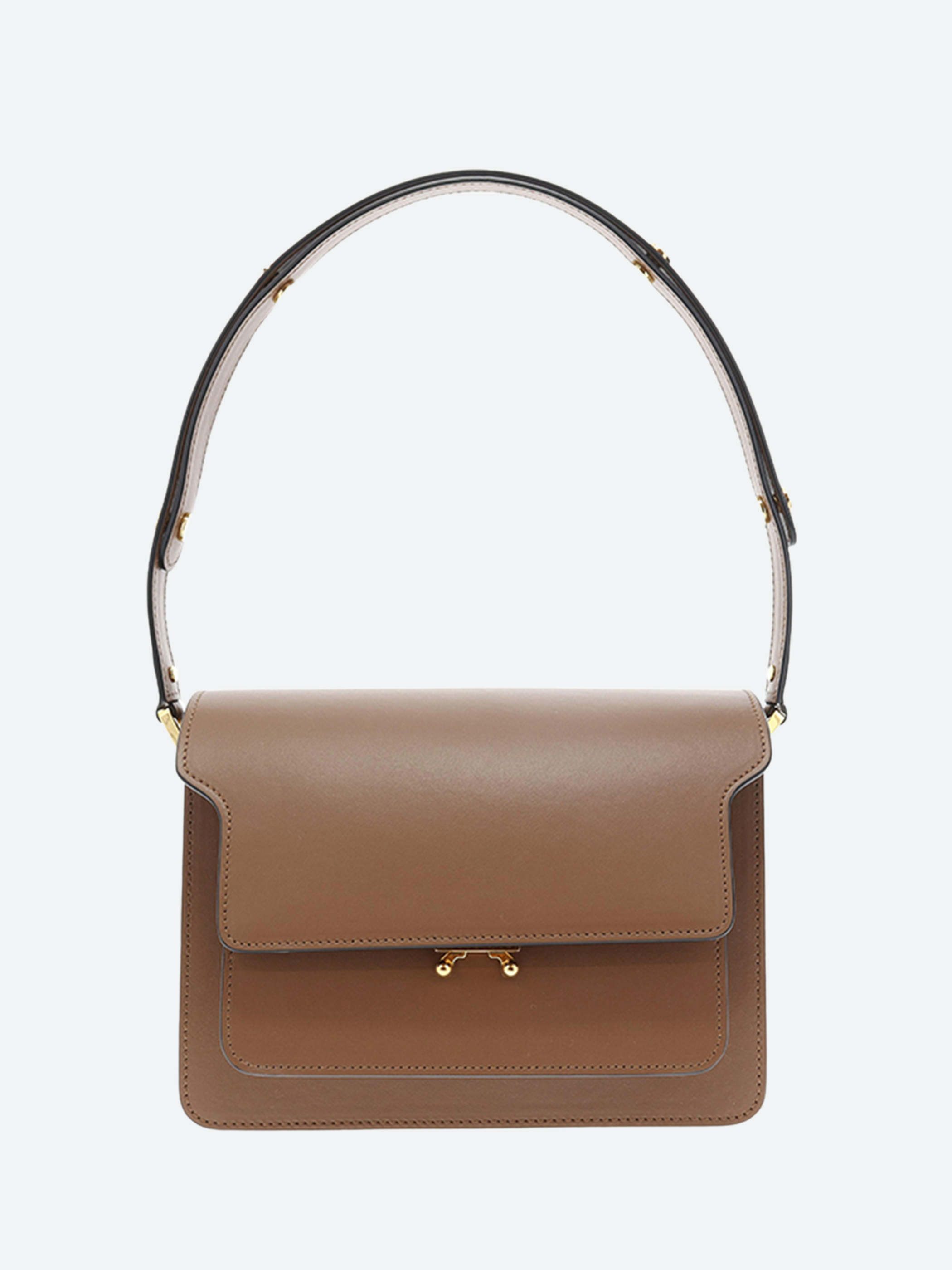 ☆MARNI☆ Medium Calfskin Trunk Shoulder Bag Gold Brown SBMP ☆MARNI☆ Medium Calfskin Trunk Shoulder Bag Gold Brown SBMP