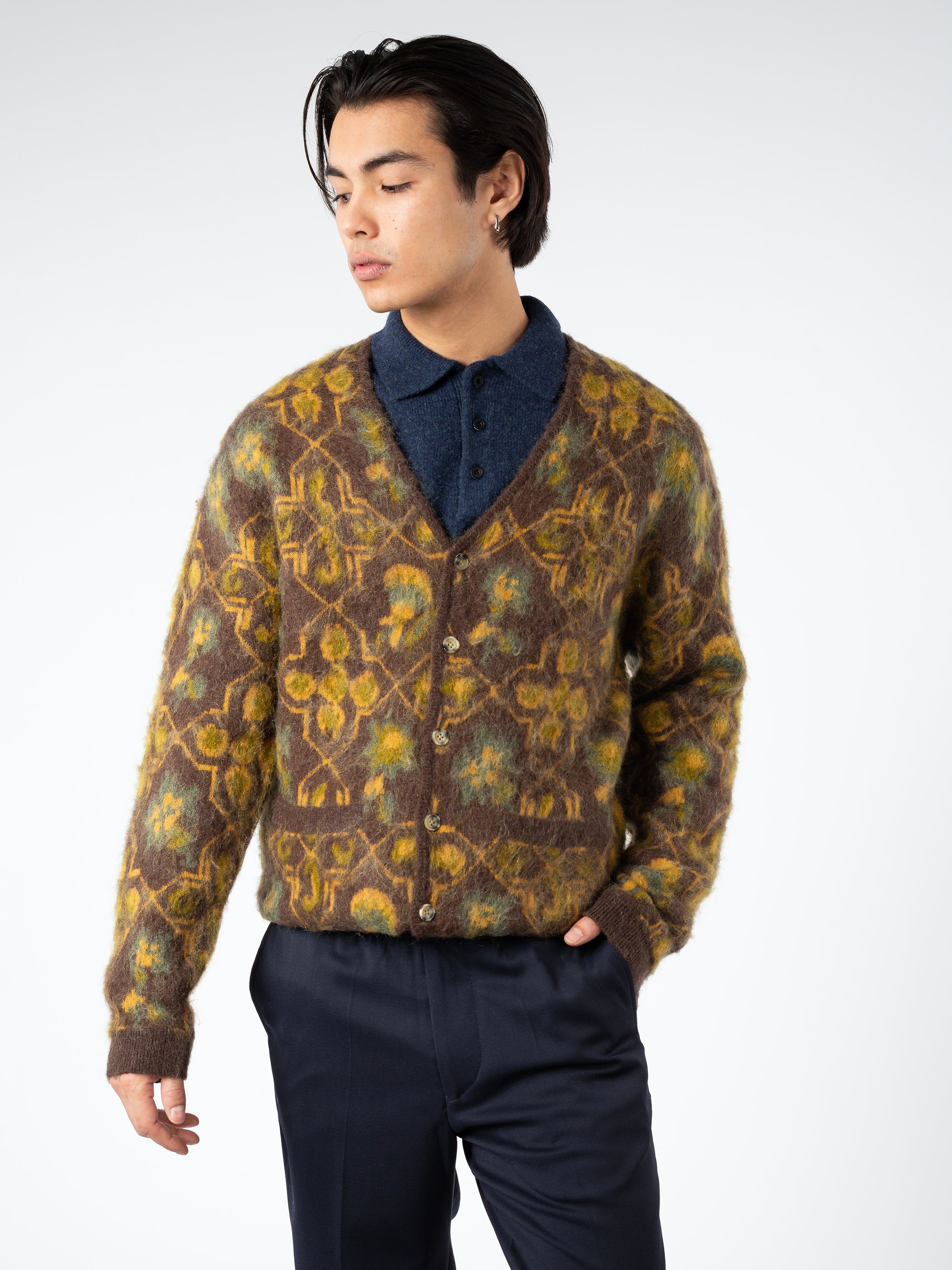 Botanical Jacquard Cardigan