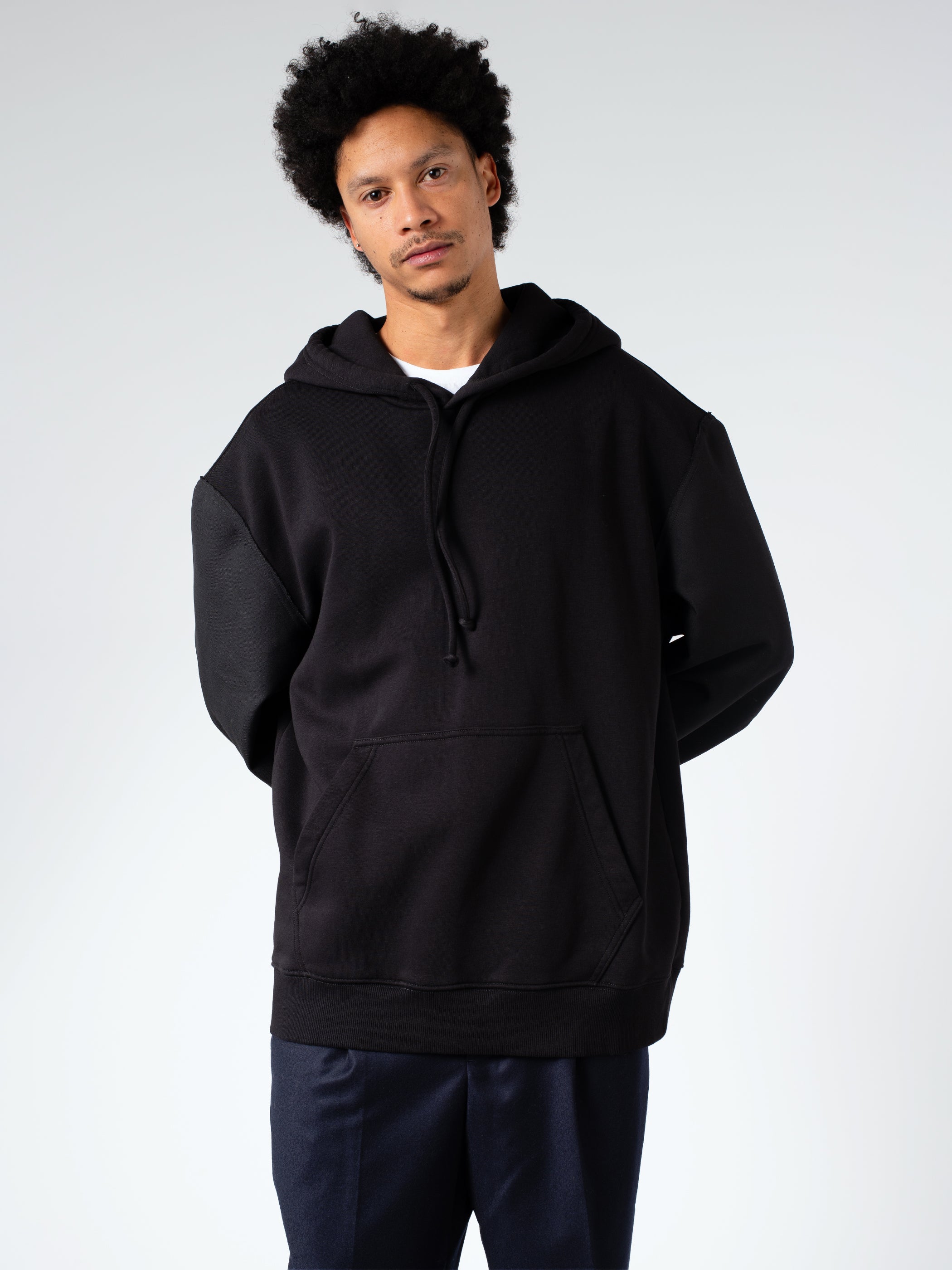 Sweatshirt with Contrasting Sleeves