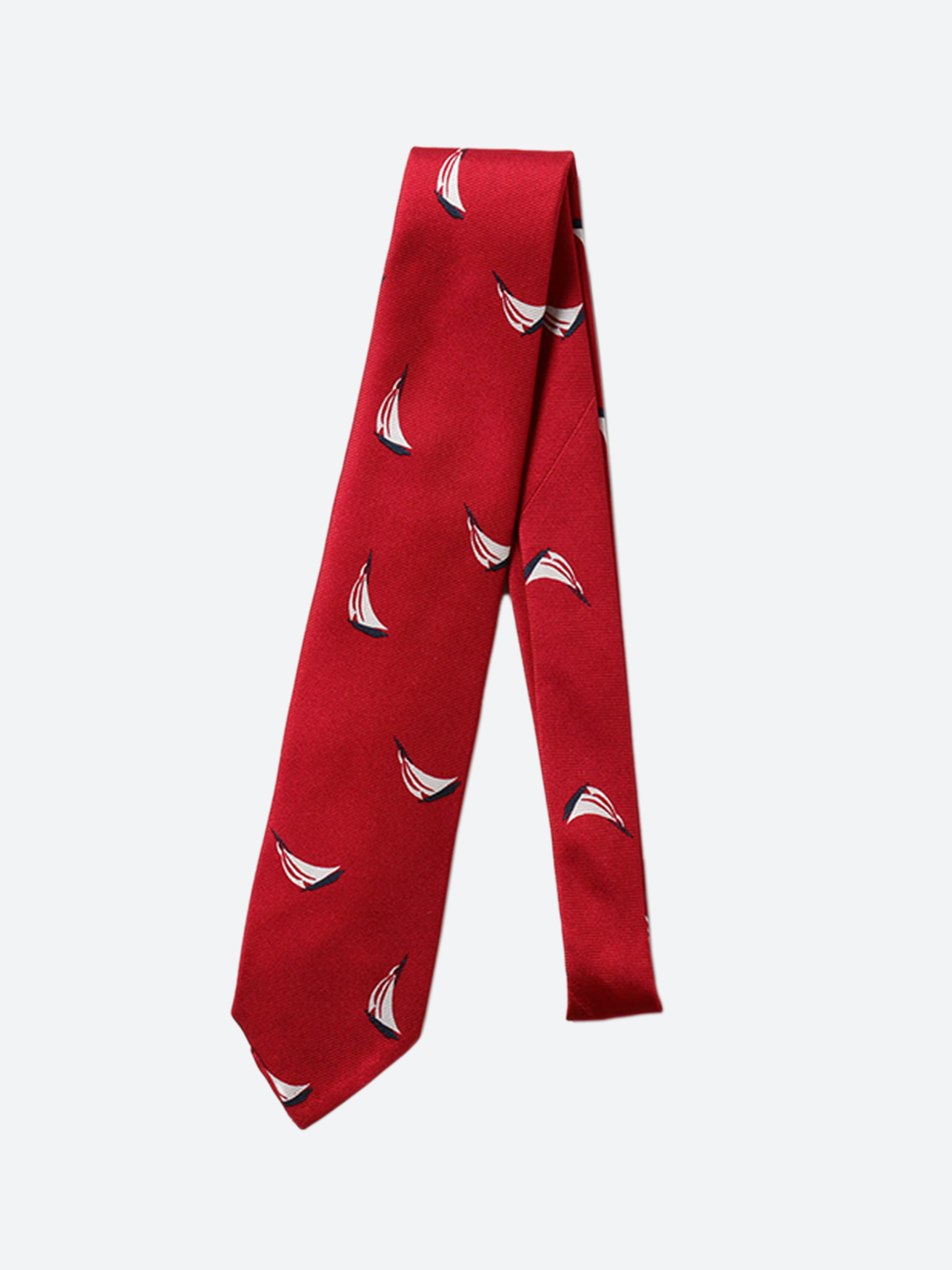 Yacht Print Silk Tie